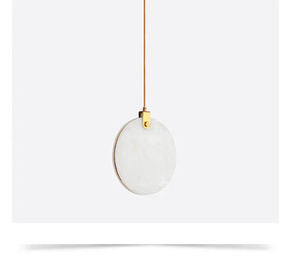Verthara Premium Gold Marble Round Pendant Chandelier