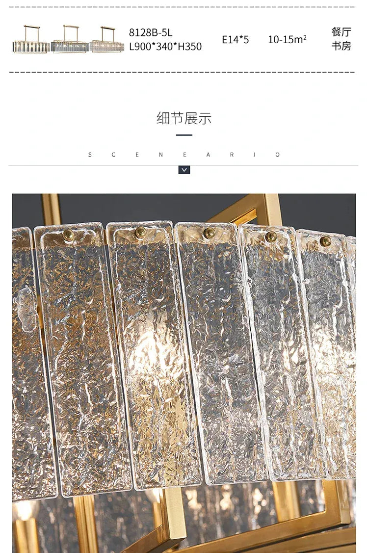 Verthara Premium Gold Raindrop Crystal Chandelier