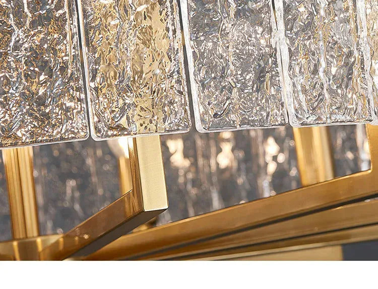 Verthara Premium Gold Raindrop Crystal Chandelier