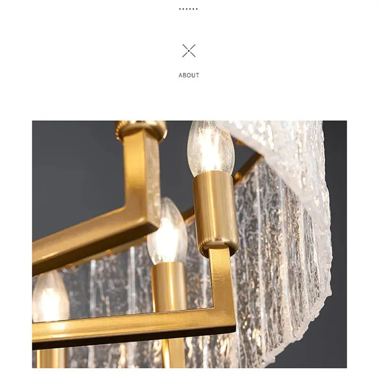 Verthara Premium Gold Raindrop Crystal Chandelier