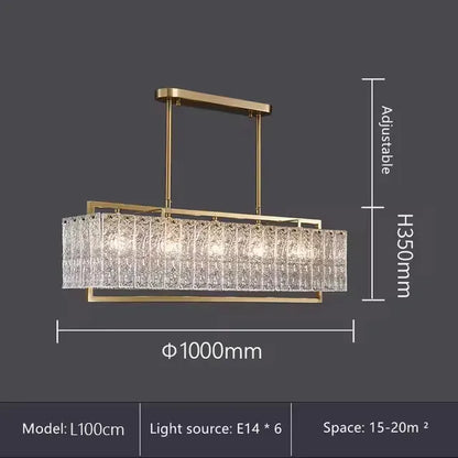 Verthara Premium Gold Raindrop Crystal Chandelier L100 W34 H35cm-A / Cold White
