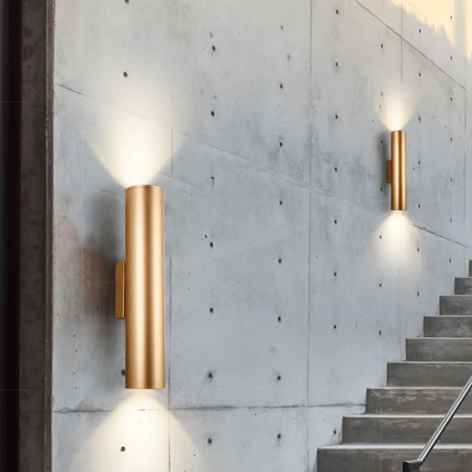 Verthara Premium Gold Stainless Steel IP67 Outdoor Wall Light