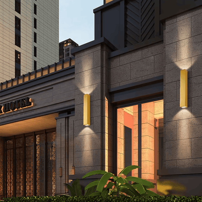 Verthara Premium Gold Stainless Steel IP67 Outdoor Wall Light