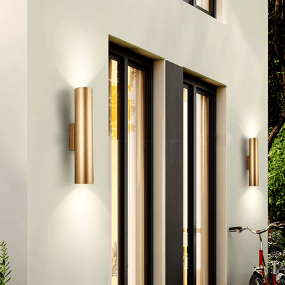 Verthara Premium Gold Stainless Steel IP67 Outdoor Wall Light