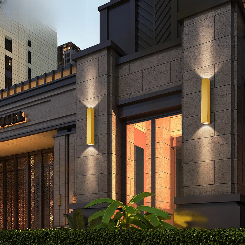 Verthara Premium Gold Stainless Steel IP67 Outdoor Wall Light