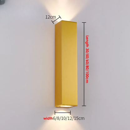 Verthara Premium Gold Stainless Steel IP67 Outdoor Wall Light