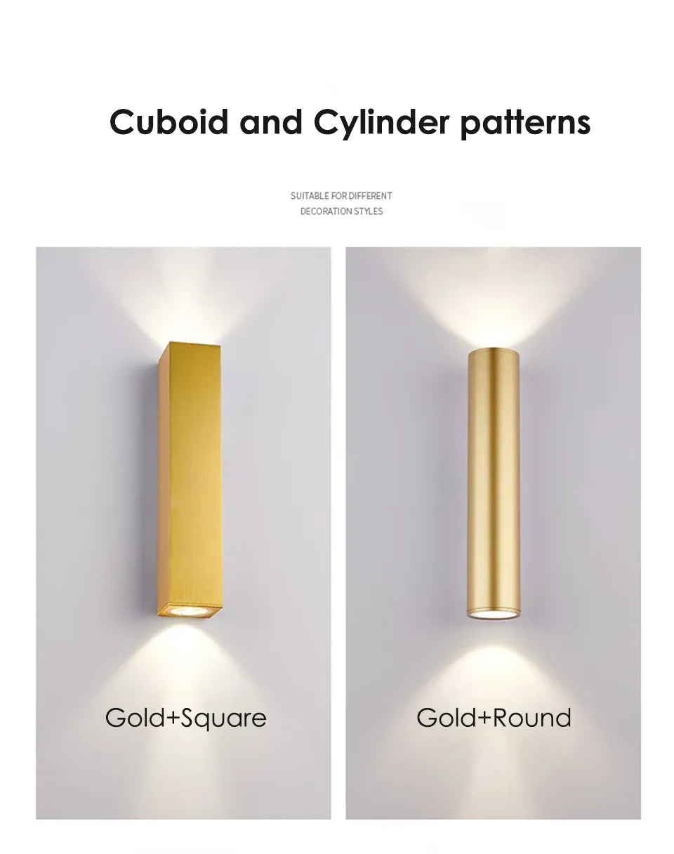 Verthara Premium Gold Stainless Steel IP67 Outdoor Wall Light