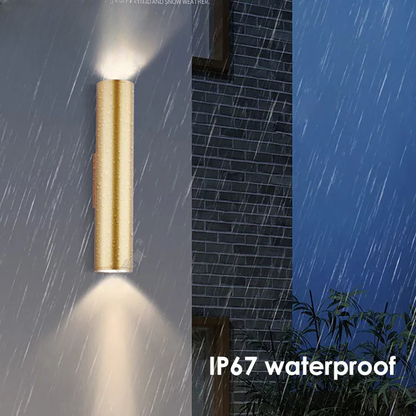 Verthara Premium Gold Stainless Steel IP67 Outdoor Wall Light