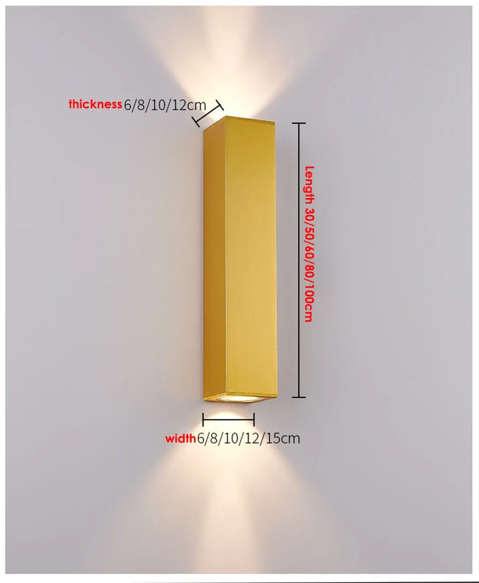 Verthara Premium Gold Stainless Steel IP67 Outdoor Wall Light