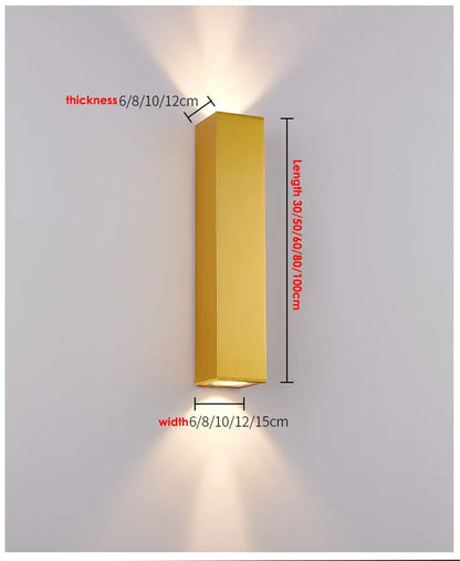Verthara Premium Gold Stainless Steel IP67 Outdoor Wall Light
