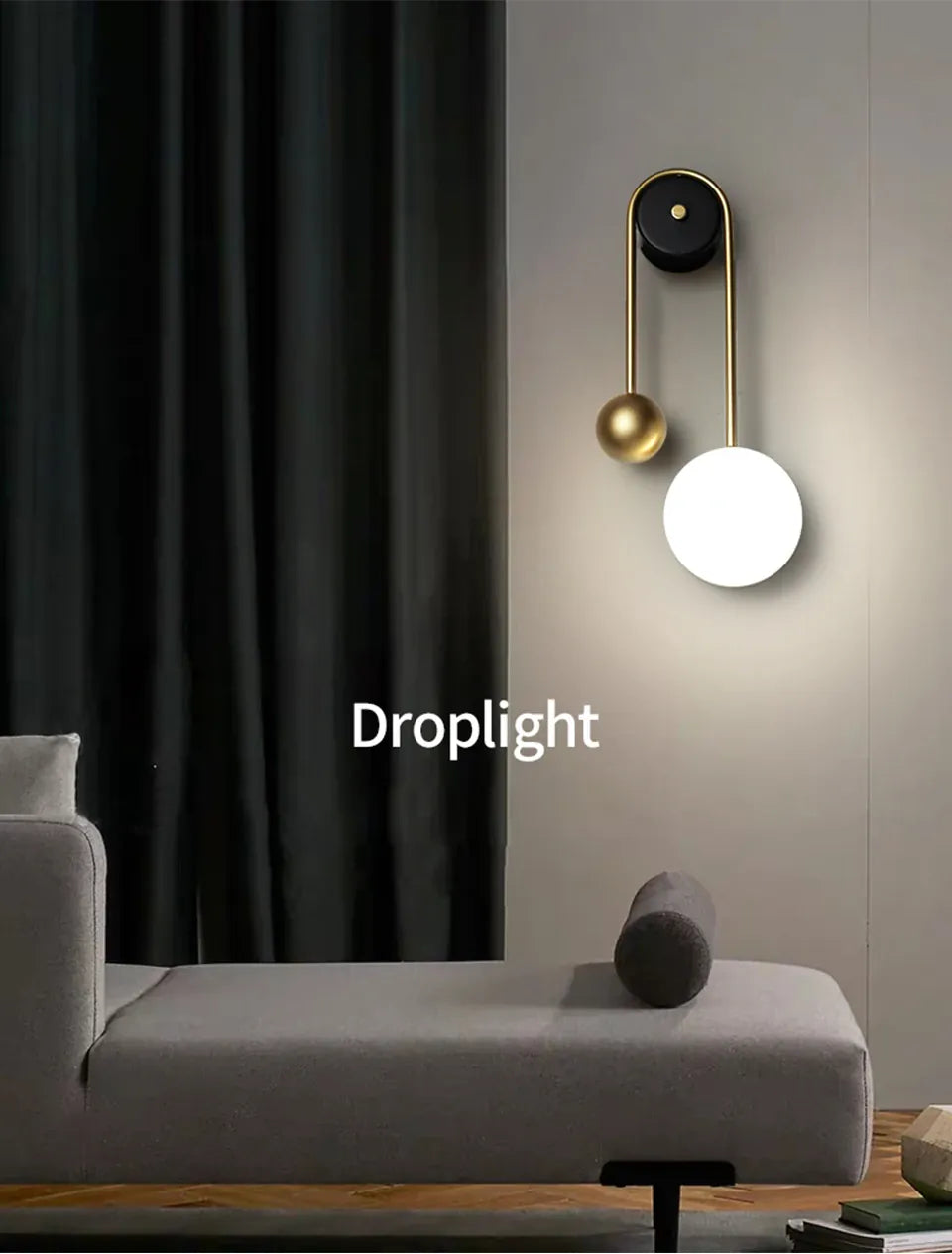 Verthara Premium Golden Ball LED Wall Sconce