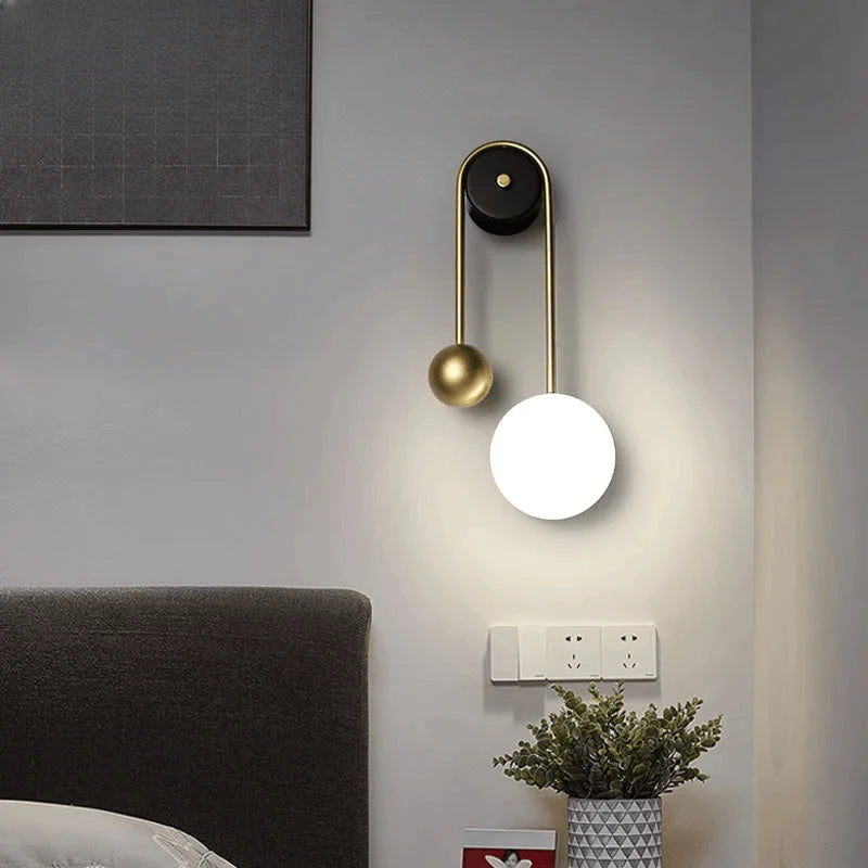 Verthara Premium Golden Ball LED Wall Sconce