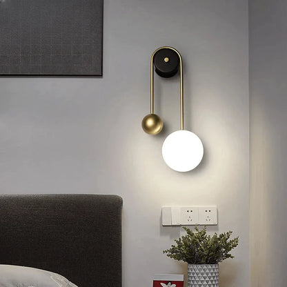 Verthara Premium Golden Ball LED Wall Sconce