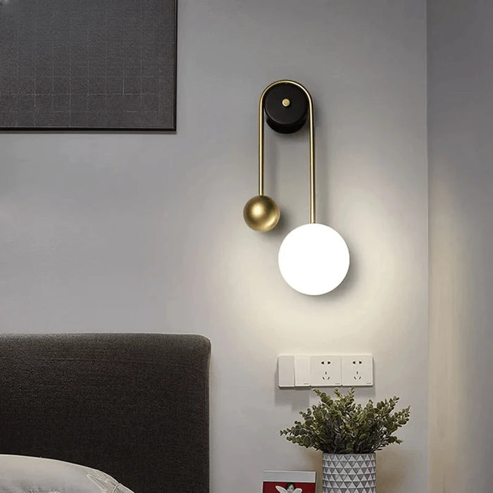 Verthara Premium Golden Ball LED Wall Sconce