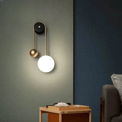 Verthara Premium Golden Ball LED Wall Sconce