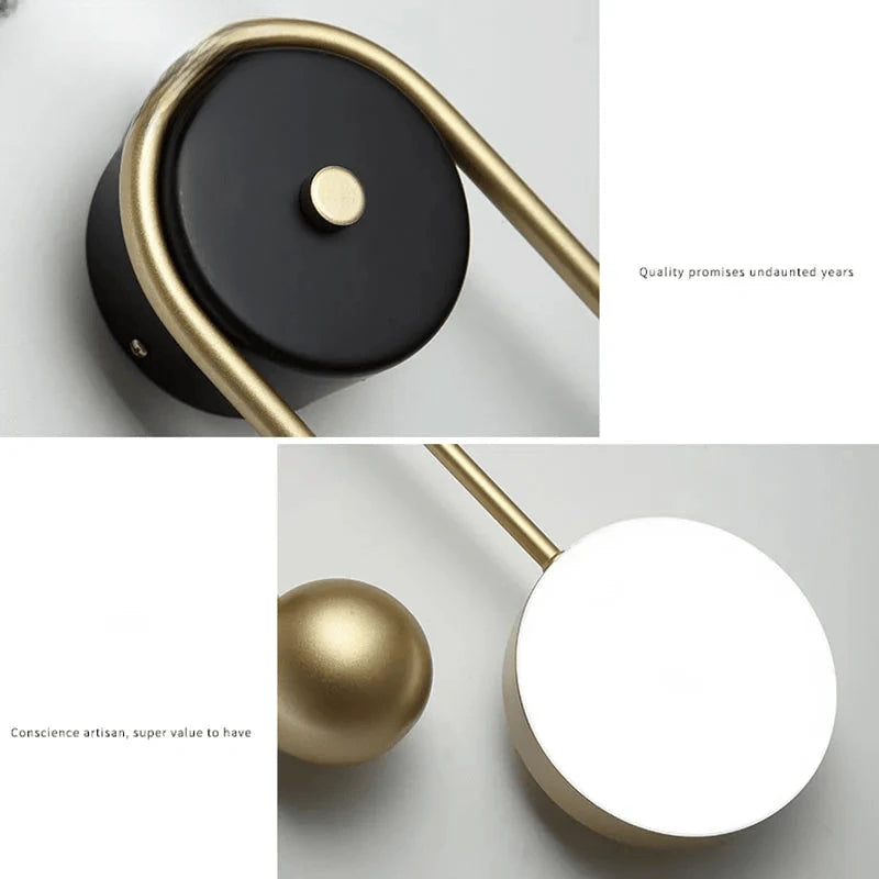 Verthara Premium Golden Ball LED Wall Sconce