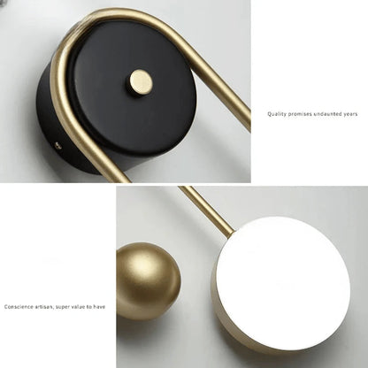 Verthara Premium Golden Ball LED Wall Sconce