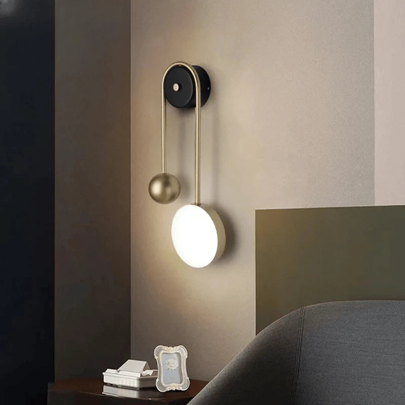 Verthara Premium Golden Ball LED Wall Sconce