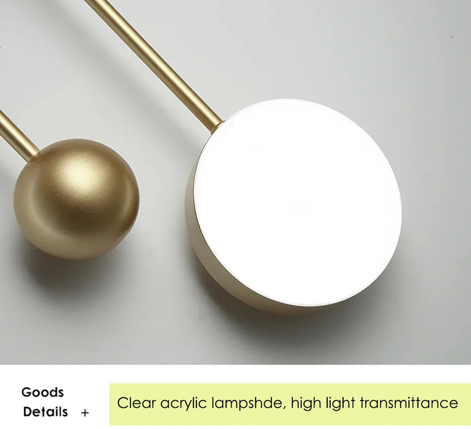 Verthara Premium Golden Ball LED Wall Sconce