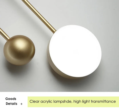 Verthara Premium Golden Ball LED Wall Sconce