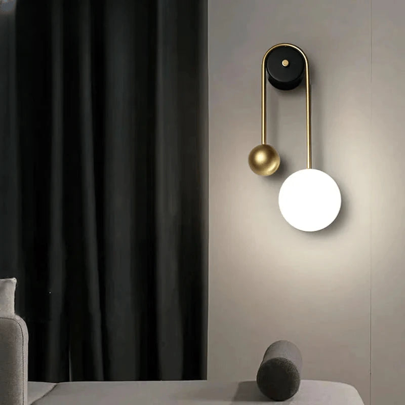 Verthara Premium Golden Ball LED Wall Sconce