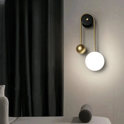 Verthara Premium Golden Ball LED Wall Sconce