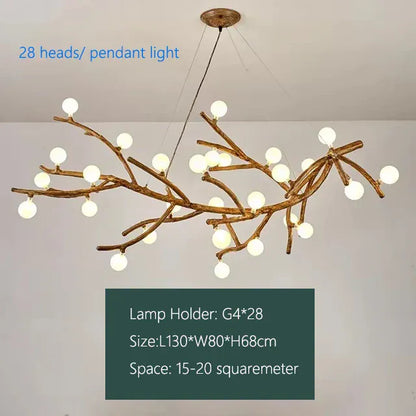 Verthara Premium Handcrafted Ceiling Light - Retro Chandelier - Brown Antique Finish - Rustic Style - Ideal For Loft And Boutique Settings 28light Frosted ball / Cold White