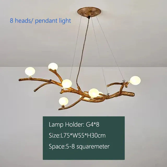 Verthara Premium Handcrafted Ceiling Light - Retro Chandelier - Brown Antique Finish - Rustic Style - Ideal For Loft And Boutique Settings 8light Frosted ball / Warm White