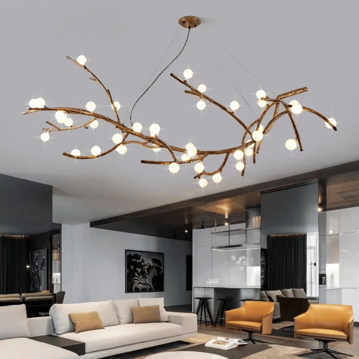 Verthara Premium Handcrafted Ceiling Light - Retro Chandelier - Brown Antique Finish - Rustic Style - Ideal For Loft And Boutique Settings