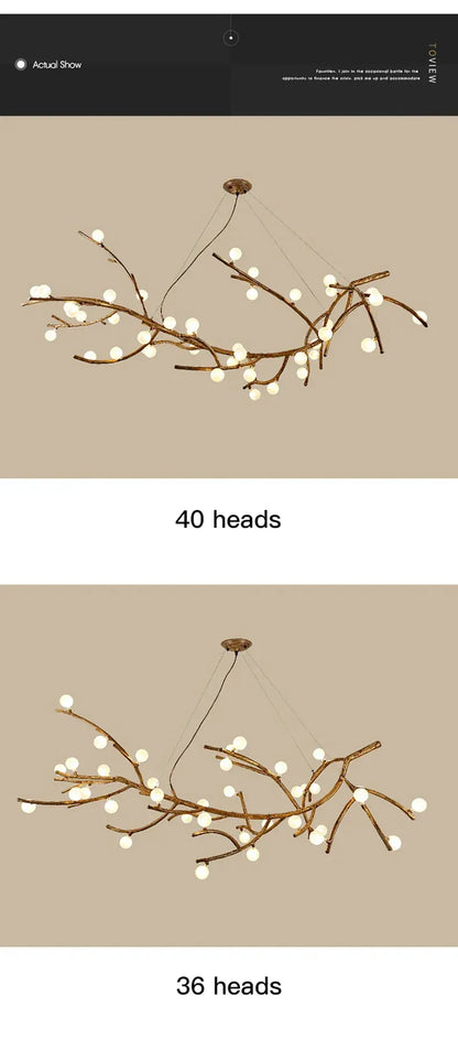 Verthara Premium Handcrafted Retro Tree Branch Chandelier