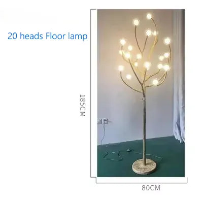 Verthara Premium Handcrafted Retro Tree Branch Chandelier 20heads Floor lamp / Cold White