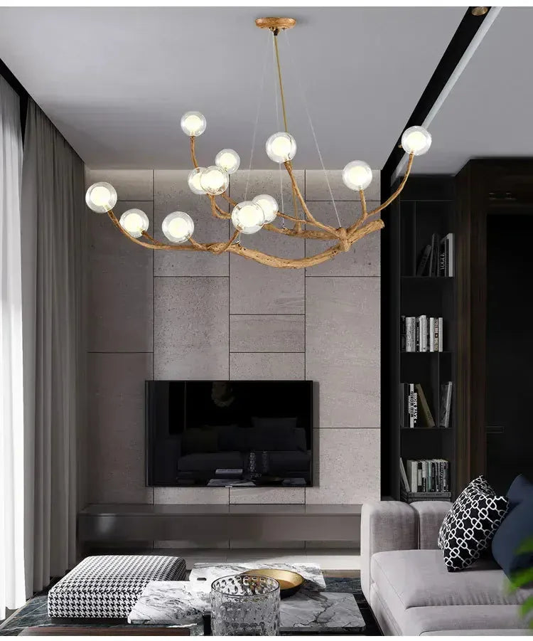 Verthara Premium Handcrafted Retro Tree Branch Chandelier
