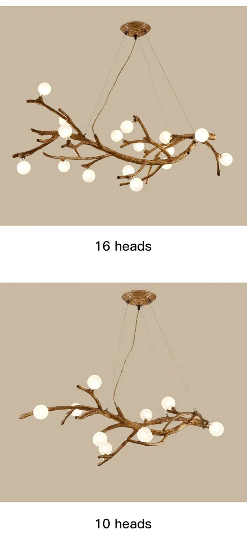 Verthara Premium Handcrafted Retro Tree Branch Chandelier
