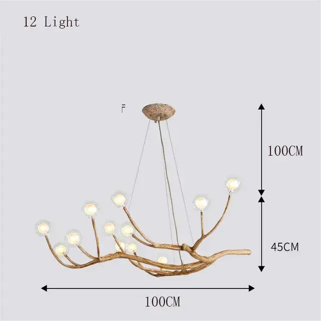 Verthara Premium Handcrafted Retro Tree Branch Chandelier
