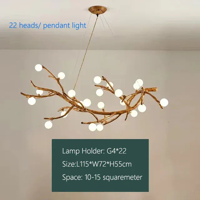 Verthara Premium Handcrafted Retro Tree Branch Chandelier