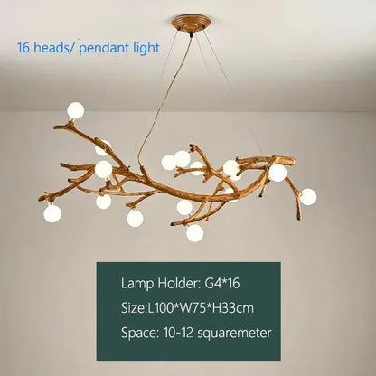 Verthara Premium Handcrafted Retro Tree Branch Chandelier