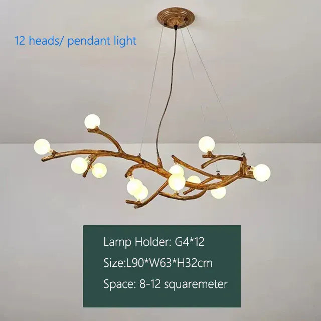 Verthara Premium Handcrafted Retro Tree Branch Chandelier
