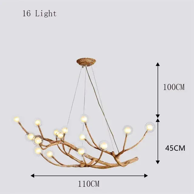 Verthara Premium Handcrafted Retro Tree Branch Chandelier
