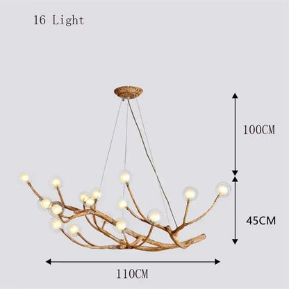 Verthara Premium Handcrafted Retro Tree Branch Chandelier