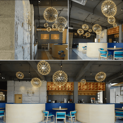 Verthara Premium Height Adjustable LED Pendant Light – Modern Design - Stainless Steel - Dimmable - Indoor Lighting - Chrome and Titanium Finish