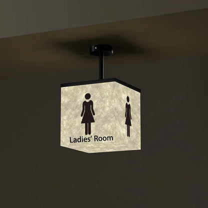 Verthara Premium Illuminated LED Toilet Sign With Hanging Mount – Customisable - Modern Design - Indoor Use - Bright White Light - Durable Acrylic 20x20cm Textured