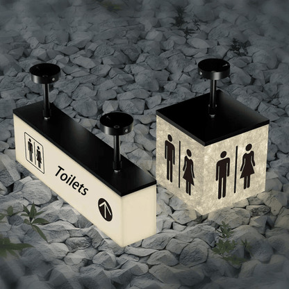 Verthara Premium Illuminated LED Toilet Sign With Hanging Mount – Customisable - Modern Design - Indoor Use - Bright White Light - Durable Acrylic