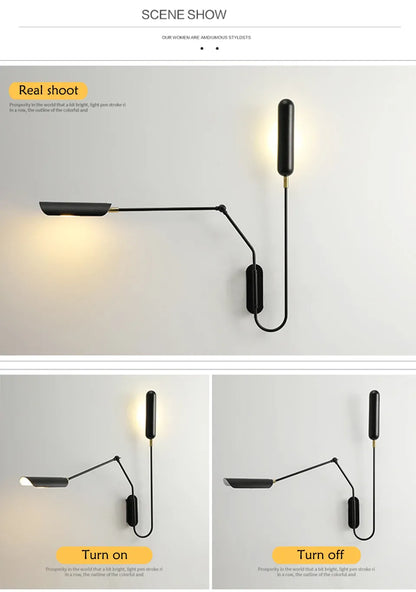 Verthara Premium Industrial Adjustable Long Arm Wall Light E27
