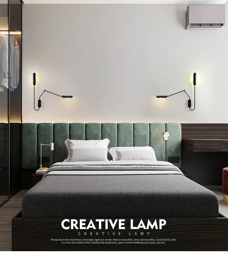 Verthara Premium Industrial Adjustable Long Arm Wall Light E27