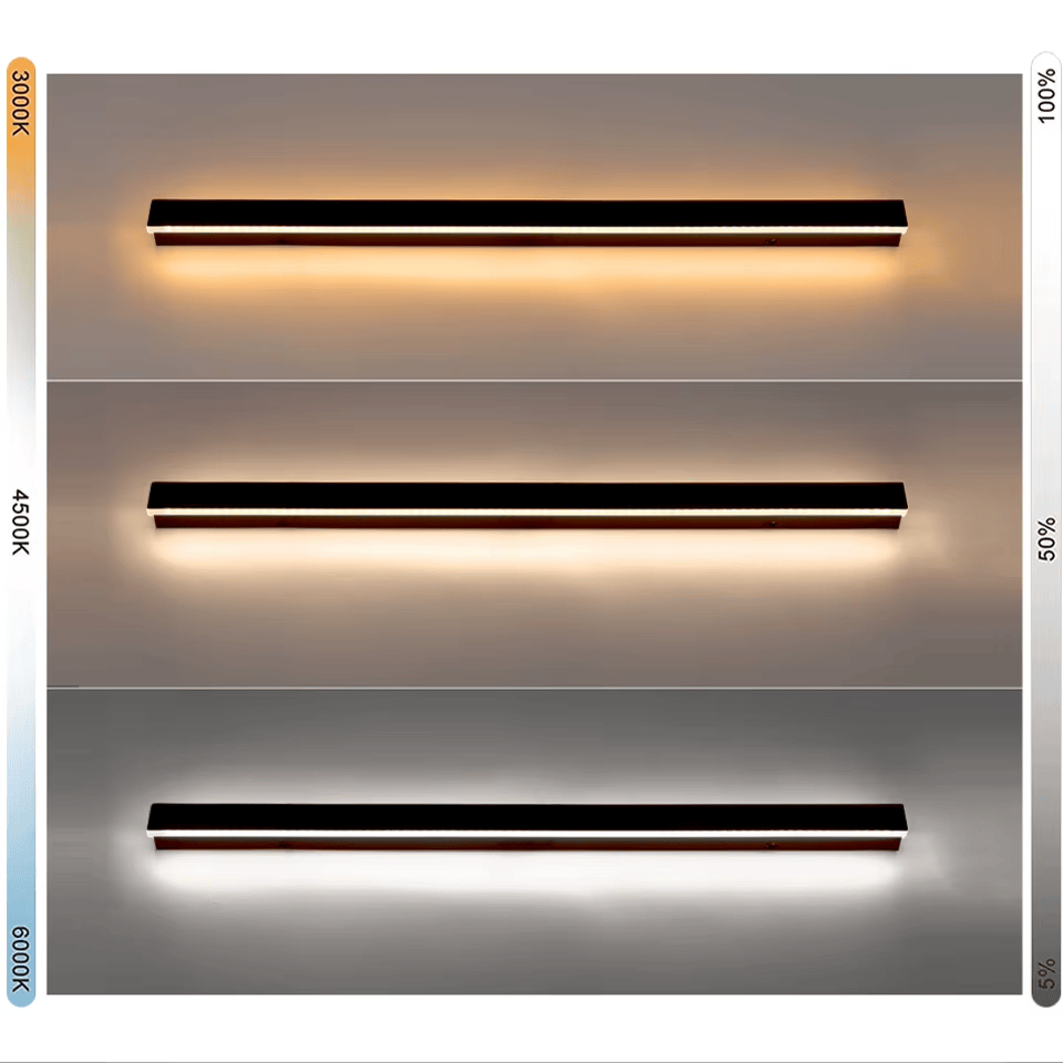 Verthara Premium Industrial Iron Linear LED Outdoor Wall Light Motion Sensor
