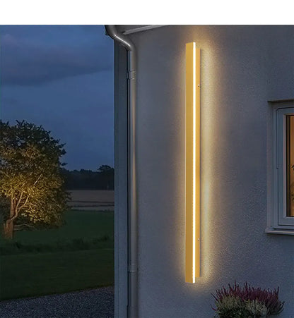 Verthara Premium Industrial Iron Linear LED Outdoor Wall Light Motion Sensor
