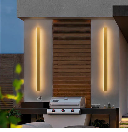 Verthara Premium Industrial Iron Linear LED Outdoor Wall Light Motion Sensor