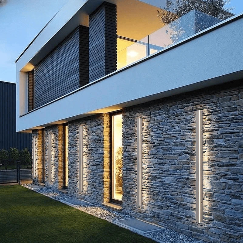 Verthara Premium Industrial Iron Linear LED Outdoor Wall Light Motion Sensor