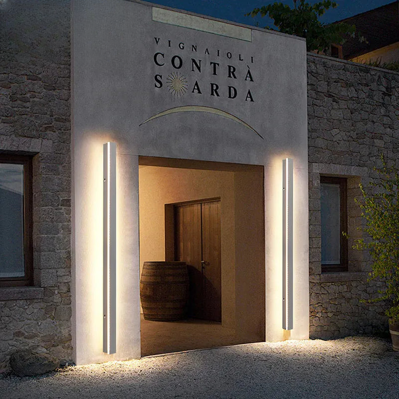Verthara Premium Industrial Iron Linear LED Outdoor Wall Light Motion Sensor