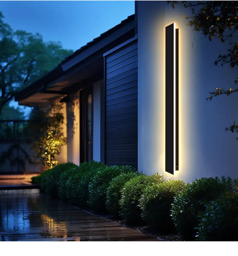 Verthara Premium Industrial Iron Linear LED Outdoor Wall Light Motion Sensor